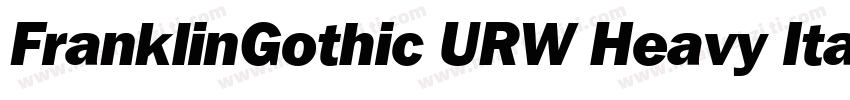 FranklinGothic URW Heavy Italic字体转换